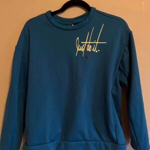 Nike Blue Crewneck with Signature Print